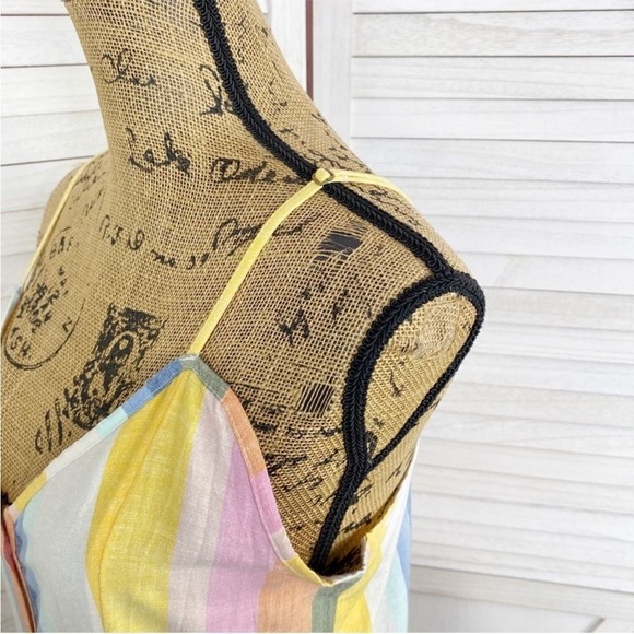 Billabong Lucky Us Striped Sleeveless Midi Dress Pastel Multi Large - Picture 8 of 16